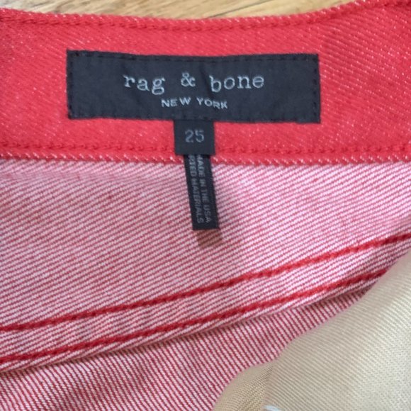 Rag & Bone Red Jean Skirt - Picture 3 of 3